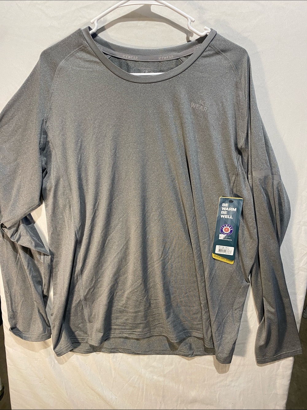 Ice Wear Lightweight Gray Long-Sleeve Men's Shirt - Performance Layer
